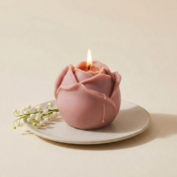 Geschlossene Silikonform in Rosa, mittelgroß, für Seifen und Kunsthandwerk.