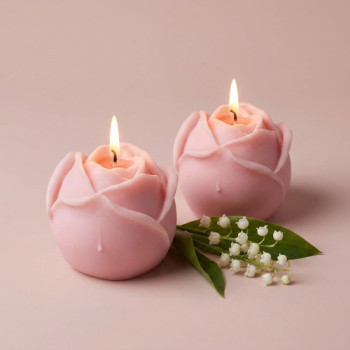 Geschlossene Silikonform in Rosa, mittelgroß, für Seifen und Kunsthandwerk.