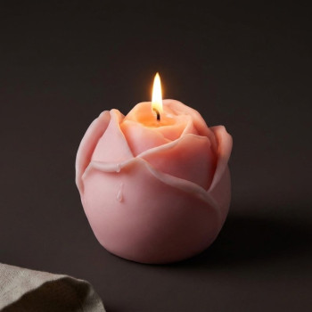 Geschlossene Silikonform in Rosa, mittelgroß, für Seifen und Kunsthandwerk.