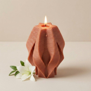 Molde para velas flor de peonía 3