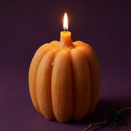 Breite Kürbisform zum Kerzengießen für Halloween