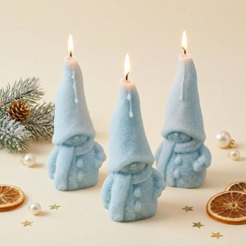 Heiße Silikonform Schneemann zum Herstellen von Weihnachtskerzen.