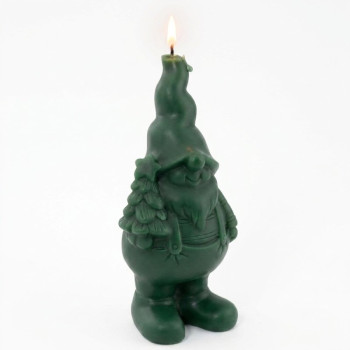 Silikonform Elf mit Weihnachtsbaum zum Kerzenmachen.