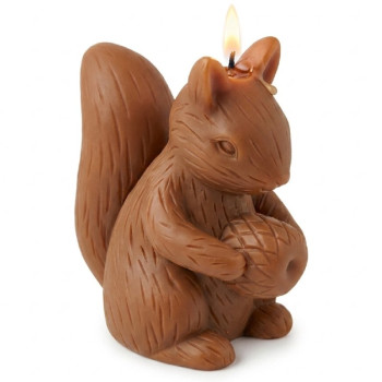 Silikonform Eichhörnchen mit Eichel zum Kerzenmachen.