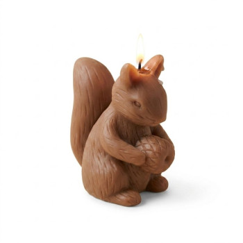 Silikonform Eichhörnchen mit Eichel zum Kerzenmachen.