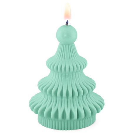 Weihnachtsbaumform „Winter“ mit Kugel zum Kerzenmachen.