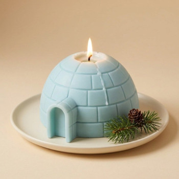 Molde de silicone iglu para fazer velas, sabonetes e enfeites de Natal