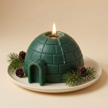 Molde de silicone iglu para fazer velas, sabonetes e enfeites de Natal