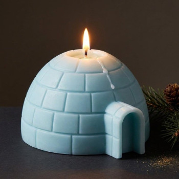 Molde de silicone iglu para fazer velas, sabonetes e enfeites de Natal