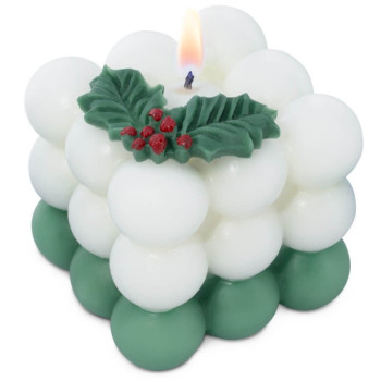 Silikonform mit 4 kleinen Stechpalmenblättern für Weihnachtsbasteleien