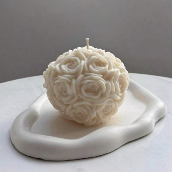 Maceteros decorativos hechos con cemento para figuras marrón caramelo