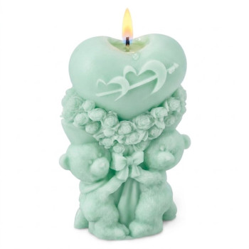 Maceteros decorativos hechos con cemento para figuras azul celeste
