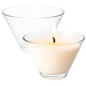 Recipiente redondo para fazer velas perfumadas. Loja online.