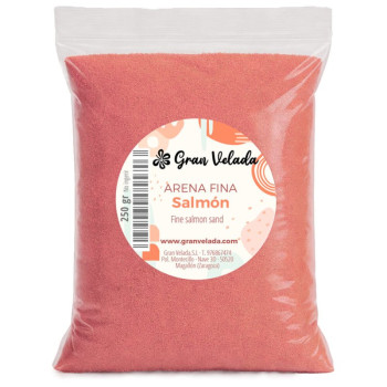 Feinkörniger Sand in Lachsfarbe zum Basteln. Online-Verkauf.