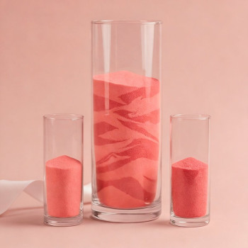 Feinkörniger Sand in Lachsfarbe zum Basteln. Online-Verkauf.