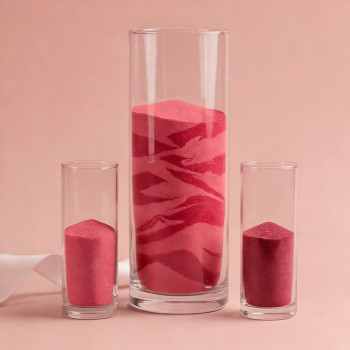 Melonenfarbener Sand zum Basteln. Online-Verkauf.