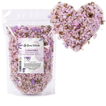 Lavendel-Duftsalz mit natürlichen Blüten