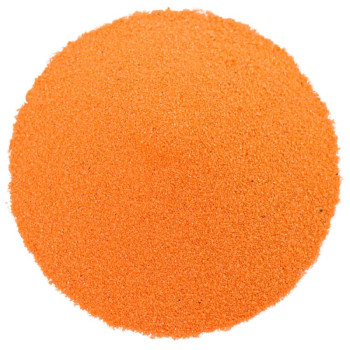 Feiner orangefarbener dekorativer Sand. Online-Verkauf