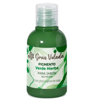 Grasgrünes Flüssigpigment für handgemachte Ölseife.
