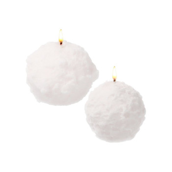Kerzenform Schneeball 8cm zum basteln. Online Verkauft.