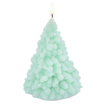 Kerzenform Weihnachtsbaum mit Kugeln. Online Verkauft.