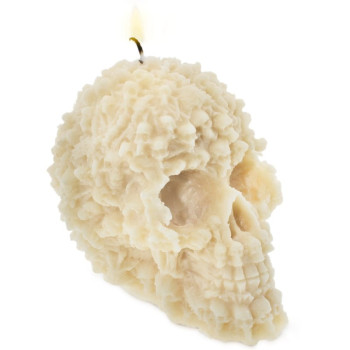 Totenkopf mit Knochen Schimmel zur Herstellung von Kerzen und Kunsthandwerk.