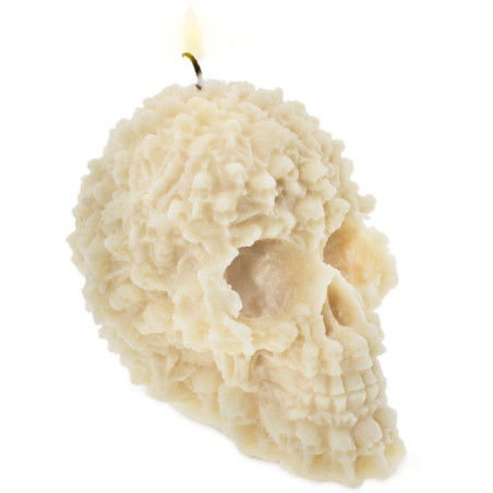 Totenkopf mit Knochen Schimmel zur Herstellung von Kerzen und Kunsthandwerk.