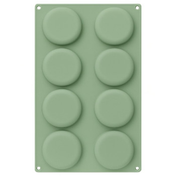 Silikonform 8 runde Tabletten für Seifen und feste Kosmetika