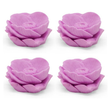Formen, um aromatische Seifen herzustellen 4 orientalische Mohnblumen. Formen, um aromatische Seifen herzustellen 4 orientalische Mohnblumen.