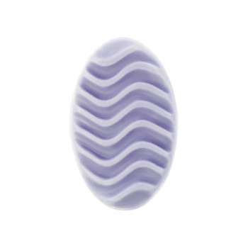 Ovale, gewellte Massageform aus Silikon für die Herstellung von Seifen.