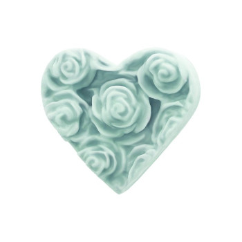 Herz mit Rosen Form zur Herstellung von Seifen.