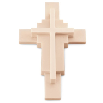 Molde de silicone em forma de cruz para fazer figuras e artesanato.