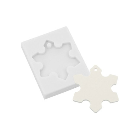Schneeflockenform für Weihnachtsfiguren. Online-Verkauf