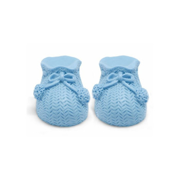 Formen, um Babystiefeletten in hausgemachter Seife herzustellen.