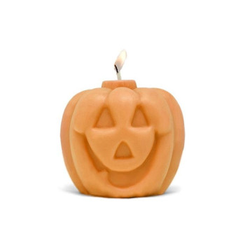 Halloween Kürbis Kerzenform.