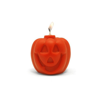 Halloween Kürbis Kerzenform.