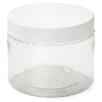 Transparente Behälter 200 ml weißer Deckel