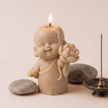 Molde de silicona para velas buda con flor de loto | Gran Velada