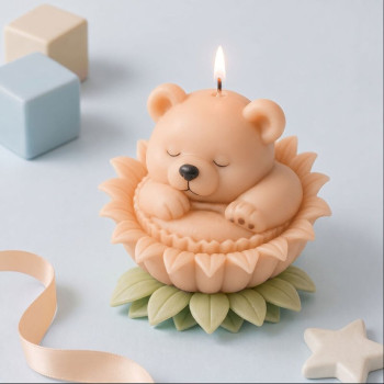 Molde de silicona para velas osito durmiente | Gran Velada