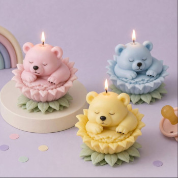 Molde de silicona para velas osito durmiente | Gran Velada