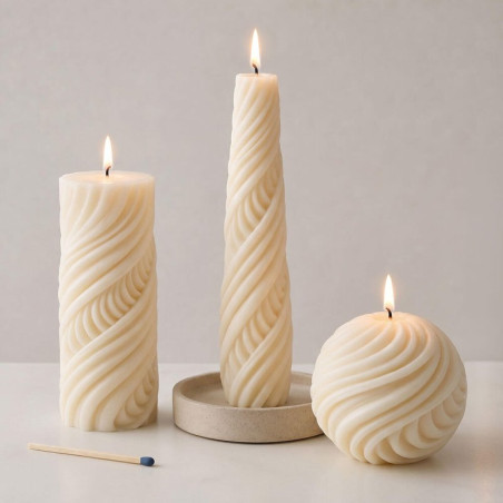 Molde de silicona para velas espiral | Gran Velada