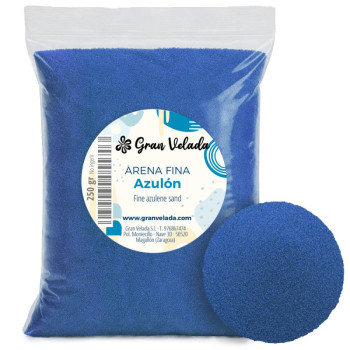 Arena de color azulón para jarrones, fanales y decoración creativa