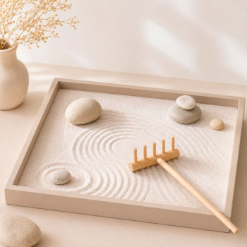 Rastrillo zen de madera para jardín zen | Gran Velada