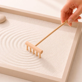 Rastrillo zen de madera para jardín zen | Gran Velada