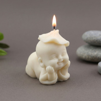 Molde de silicona para velas buda con sombrero de loto | Gran Velada