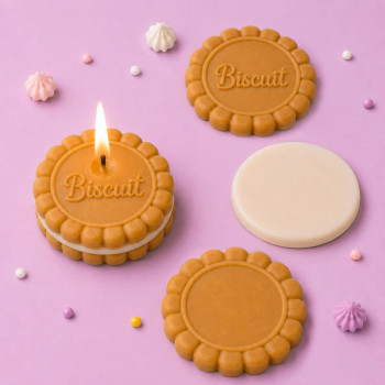 Molde de silicona para velas galleta rellena | Gran Velada