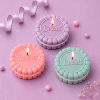 Molde de silicona para velas galleta rellena | Gran Velada