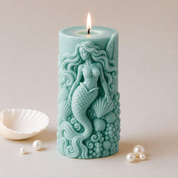 Molde de silicona para velas sirena | Gran Velada