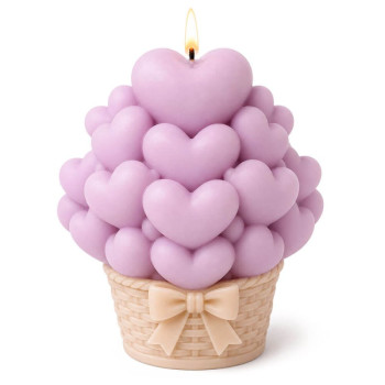 Molde de silicona para velas cesta de corazones | Gran Velada