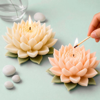 Molde de silicona para velas flor de loto | Gran Velada
